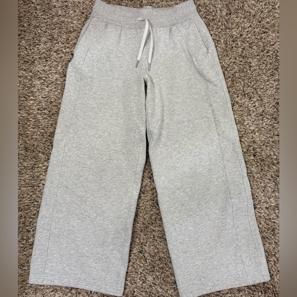 lululemon athletica Light Gray Wide Leg Sweatpants